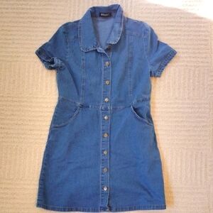 Allegra K Classic Blue Denim Shirt